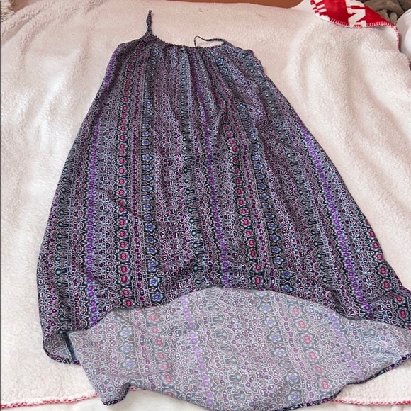 Sanctuary Blue Red A-Line Midi Skirt High-Low Casual - Picture 2 of 8